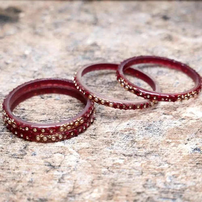 4 Pcs Maroon Kara Bangle 
