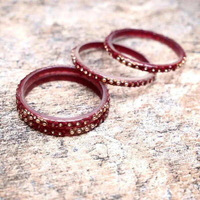 4 Pcs Maroon Kara Bangle 