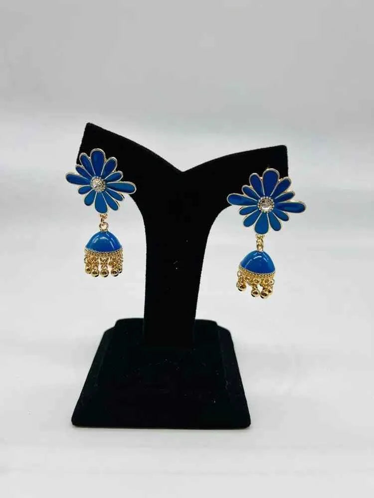 Women Fancy Flower Jhumka Earrings  