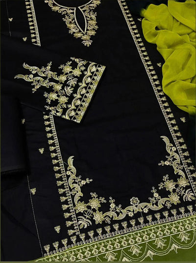 Elegant Embroidered Suit Set - 3 Pcs KOK-101.