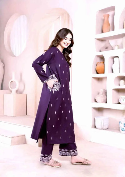 2 Pcs Women's Unstitched Embroidered Suit