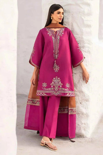 3 Pcs Women's Unstitched Embroidered Suit