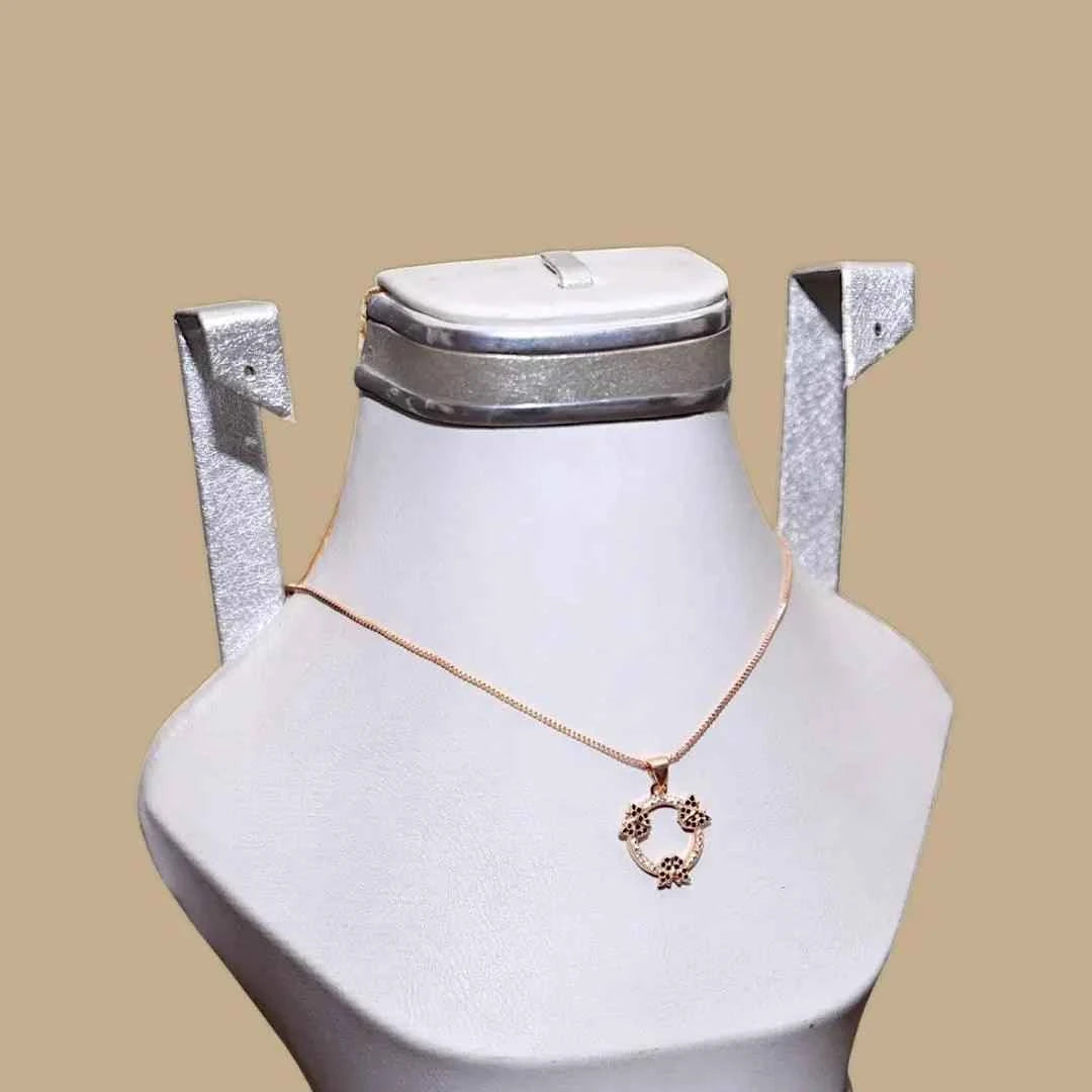 Butterfly Design Gold Plated Crystal Locket N-2