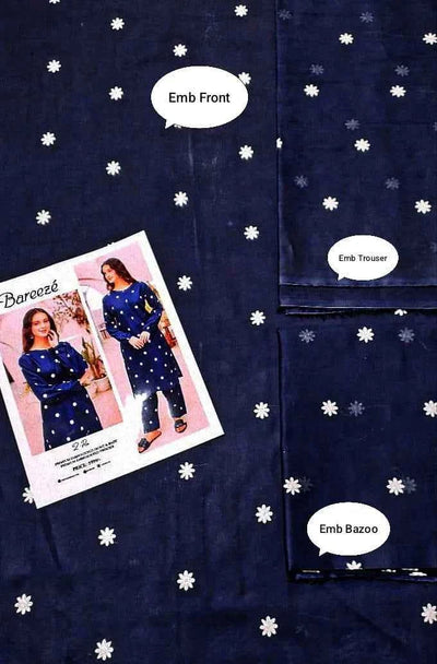 2 Pcs Women's Unstitched Embroidered Suit