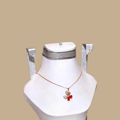 Butterfly Hanging Gold Plated Crystal Locket N-6