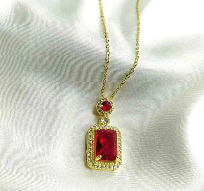 Vintage Design Gold Plated Zircon Pendant N-12