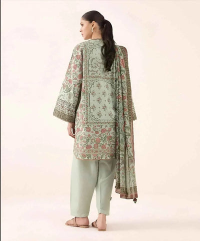 3 Pcs Women's Unstitched Printed Suit