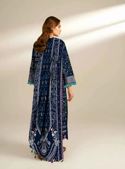 3 Pcs Women's Unstitched Linen Printed Suit