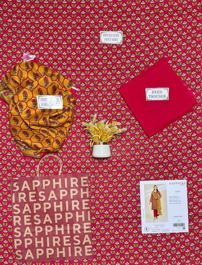 3 Pcs Women's Unstitched Linen Printed Suit