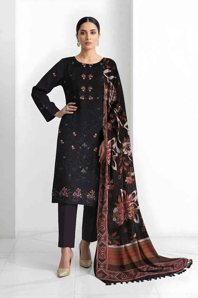 3 Pcs Women's Unstitched Viscose Plain Suit