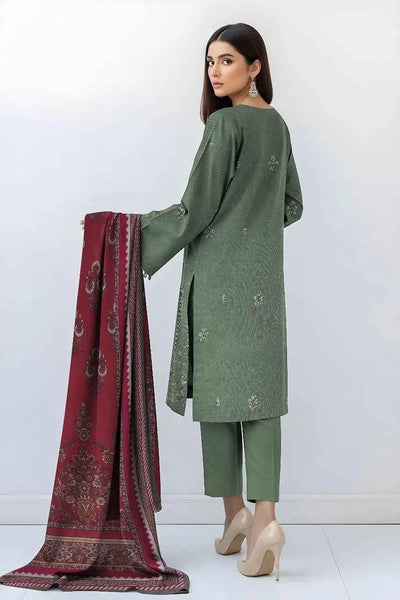 3 Pcs Women's Unstitched Viscose Plain Suit