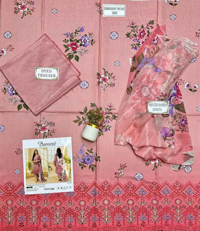 3 Pcs Women's Unstitched Printed Suit