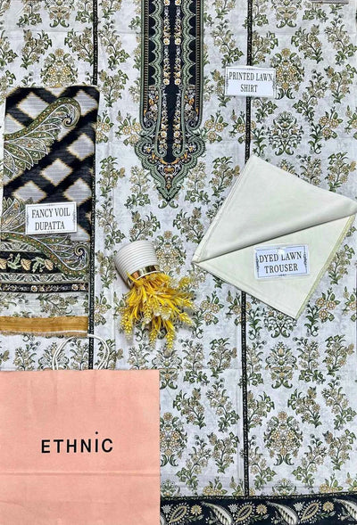 3 Pcs Women's Unstitched Printed Suit