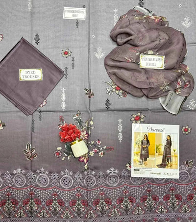 3 Pcs Women's Unstitched Printed Suit