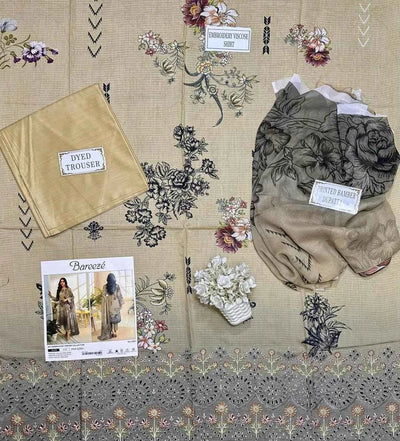 3 Pcs Women's Unstitched Printed Suit