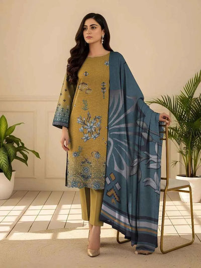 3 Pcs Women's Unstitched Printed Suit