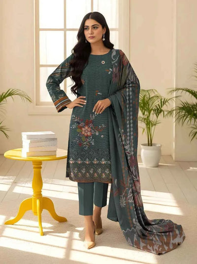 3 Pcs Women's Unstitched Printed Suit