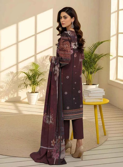 3 Pcs Women's Unstitched Printed Suit
