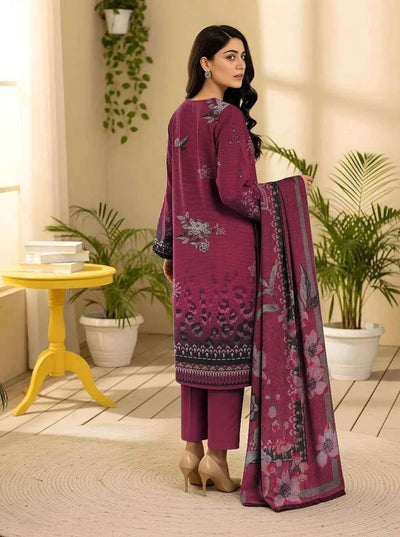 3 Pcs Women's Unstitched Viscose Printed Suit