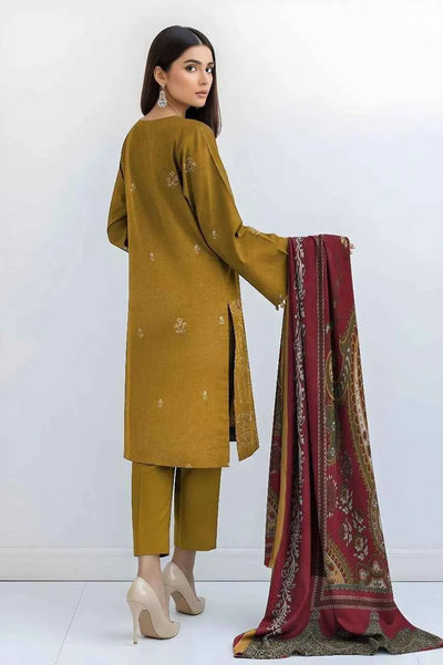 3 Pcs Women's Unstitched Plain Suit