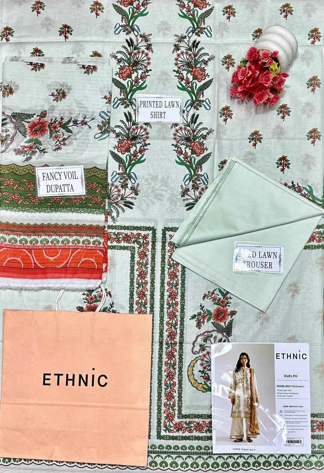 3 Pcs Women's Unstitched Printed Suit