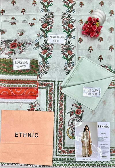 3 Pcs Women's Unstitched Printed Suit