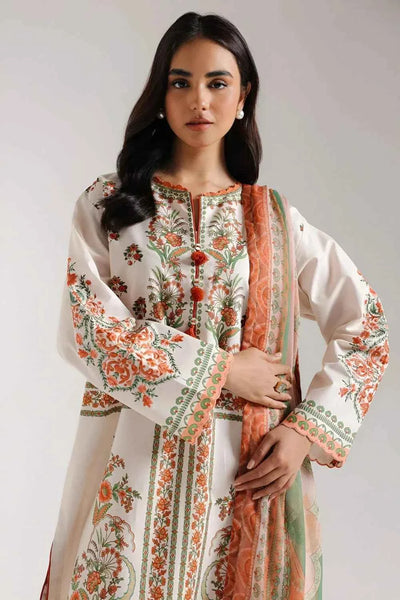 3 Pcs Women's Unstitched Printed Suit