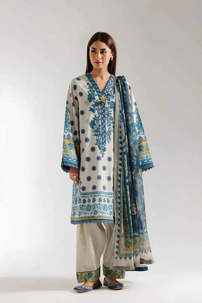 3 Pcs Women's Unstitched Printed Suit