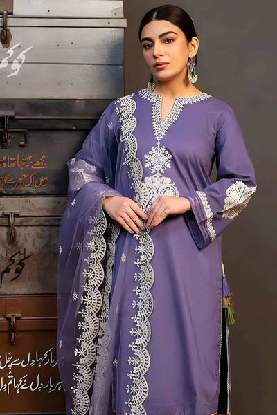 3 Pcs Women's Unstitched Embroidered Suit